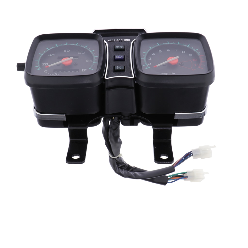 0-12000r/min Motorcycle Tachometer+Odometer Speedometer Gauge KMH for Suzuki GS125