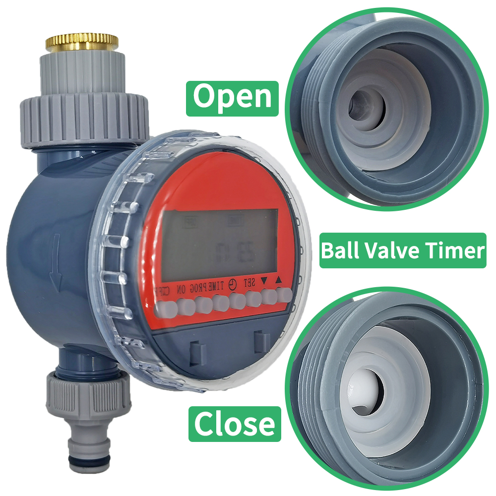 Oasis Ball Valve Irrigation Timer Automatic LCD Watering Electronic Water Tank Controller Irrigator for Home Garden Greenhouse