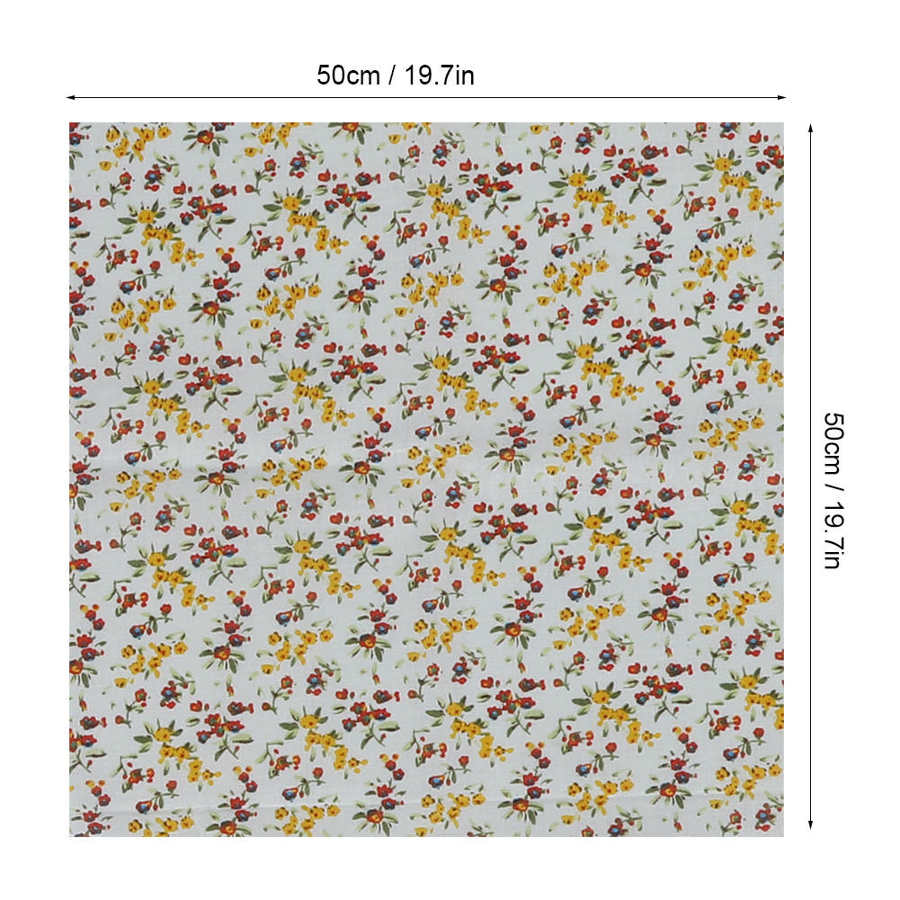 7pcs Premium Fabric Cotton Floral Print DIY Craft Sewing Sewing Print Pattern 50x50cm