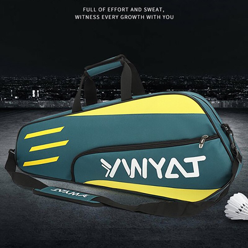 YWYAT Badminton Bag Outdoor Sports Training Fitness Racket Bags Large Capacity Waterproof Badminton Racquet Backpack