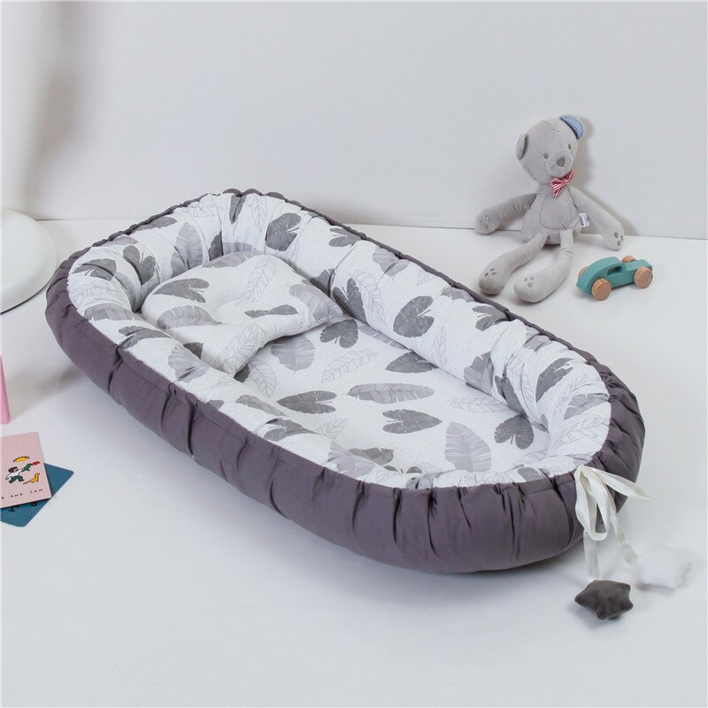 85 x 50cm bærbar babynest nyfødt krybbe vugge pude pude aftagelig seng spædbarn vugge cuna
