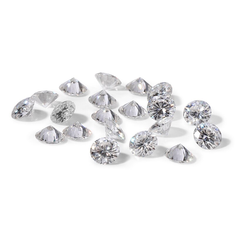 Transgems 1 Stuk Moissanite 3.5mm Equivalent Diamant 0.2ct F Kleur Helderheid Kleurloze Moissanite Kralen voor Sieraden Maken