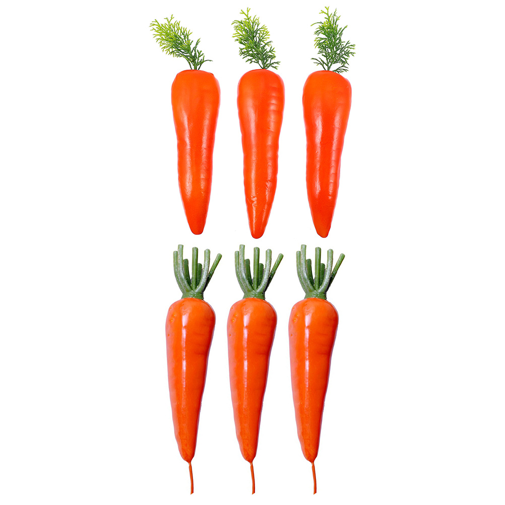 6Pcs Decorative Carrot Decors Multi-function Carrot Ornaments Adorable Imitation Carrots: Default Title