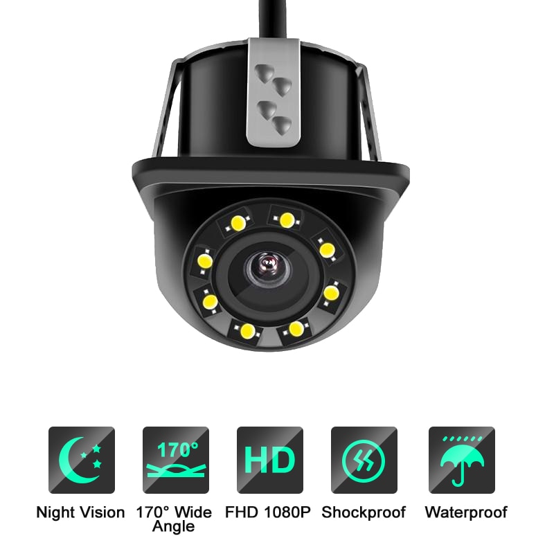 HD LED Nachtzicht Auto Achteruitrijcamera Met Licht 170 Graden Kijkhoek Front Achteruitrijcamera Reverse Parking Camcorder