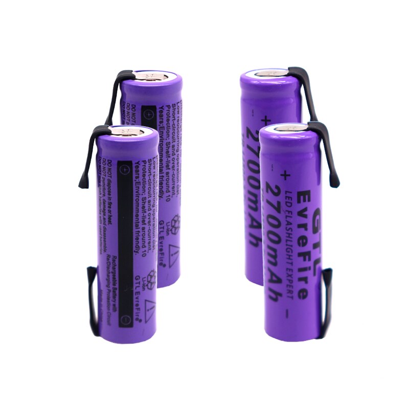 14500 Lithium Batterij 3.7V 2700Mah Oplaadbare Batterijen Lassen Nikkel Vel Bateria Voor Torch Led Zaklamp Speelgoed