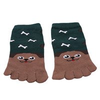 kinder Socken Baumwolle Cartoon Tier Geformt Socken für Jungen Mädchen Günstige Sachen Kappe Socken für Kinder Fünf Finger Socken 5 entscheidungen: Brown Dog / 7-12Y