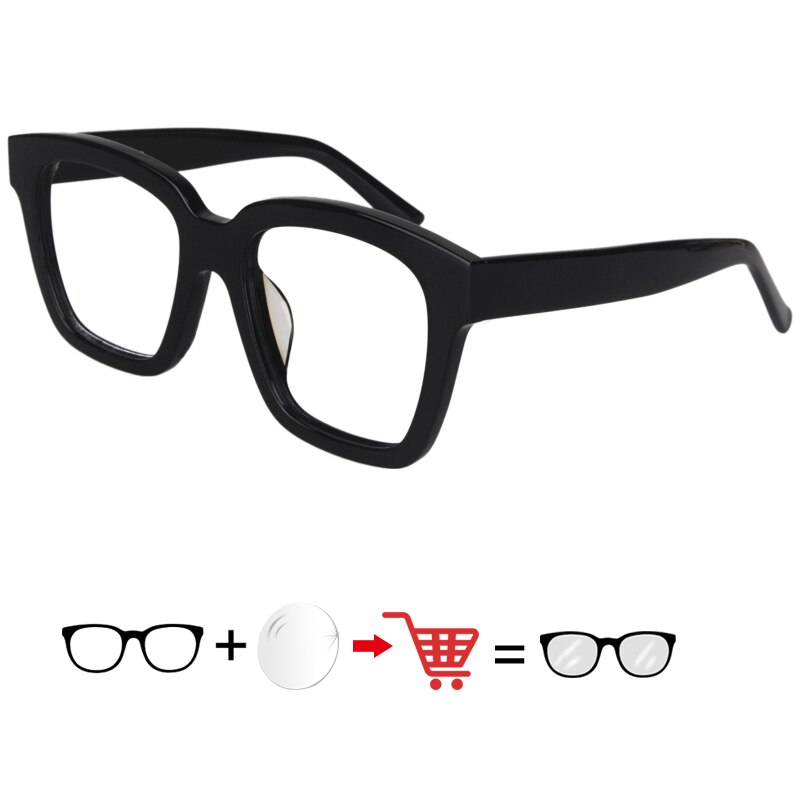 Zerosun Brillen Rahmen Männer Frauen Korea Gläser Männlichen Acetat Schwarz Brille Janpanese Jahrgang retro-Streber Brillen für Optische