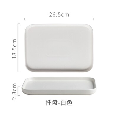 Marmer Keramiek Badkamer Set 5Pcs Zeepdispenser/Tandenborstel Houder/Tumbler/Zeepbakje Lade Badkamer Decoratie accessoires: White tray