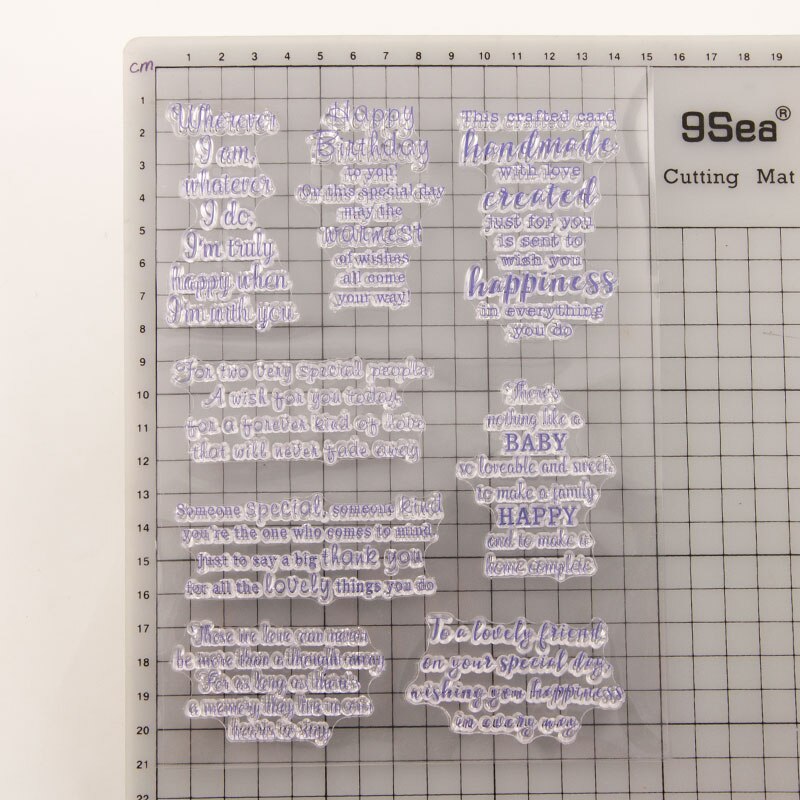 Ord sætning klare stempler til gør-det-selv scrapbogskort fødselsdag gennemsigtigt gummistempel laver fotoalbum håndværk indretningsstempel
