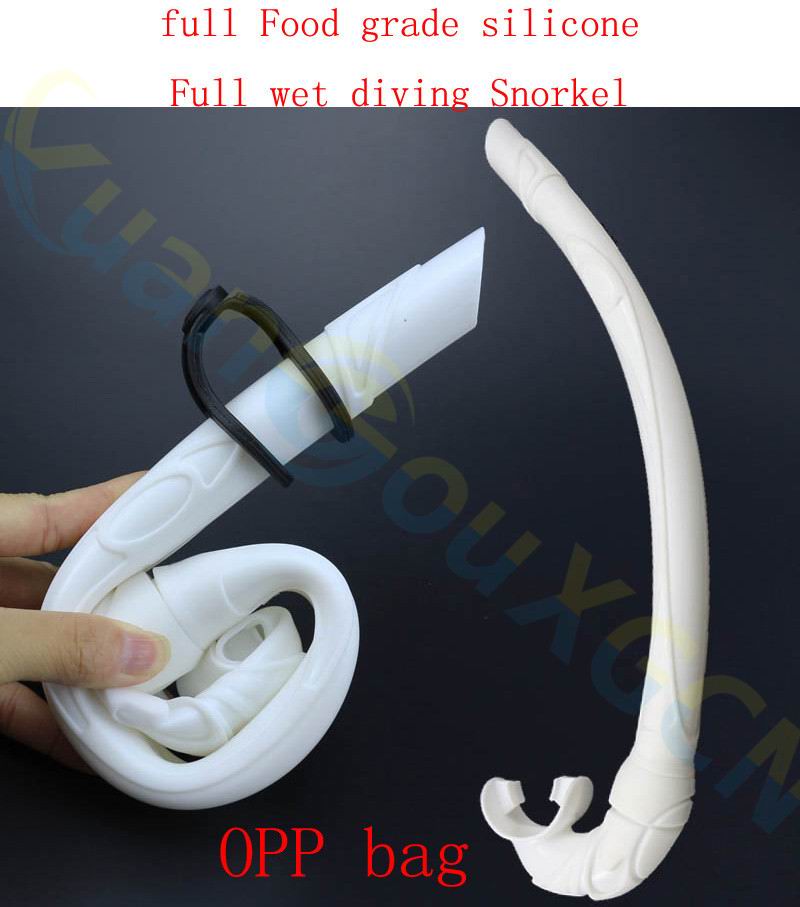 alien adult scuba Diving equipment set silicone full dry Snorkel +diving mask +PP box swimming Goggles glasses Breathing Tube: Snorkels white