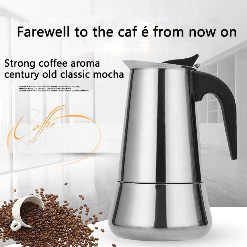 2/4/6/9 Cup Mocha Pot Coffee Machine Espresso Cup Electric Coffee Machine Latte Percolator Stove Mocha Coffee Machine