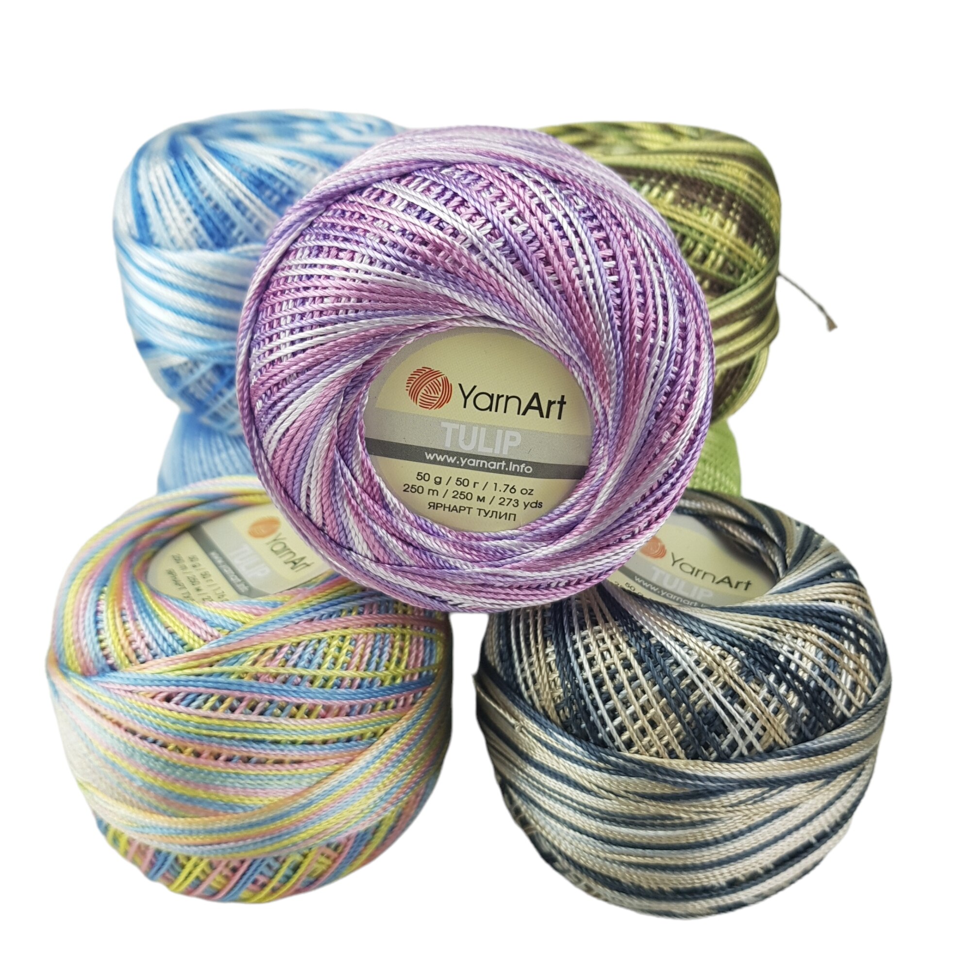 Garn tulipan batik garn 50gr-250mt %100 mikrofiber broderi hånd hæklet blonder nålespids korssting tråd strikketape