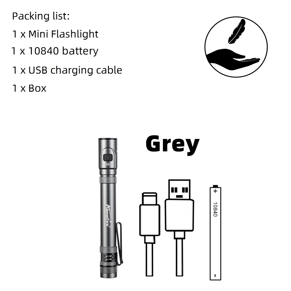 Mini Hohe Helle Led Stift Taschenlampe USB Aufladbare Magnet KÜHLE Stift Clip Taschenlampe Outdoor Camping Wandern Notfall beleuchtung Licht: veränderbar