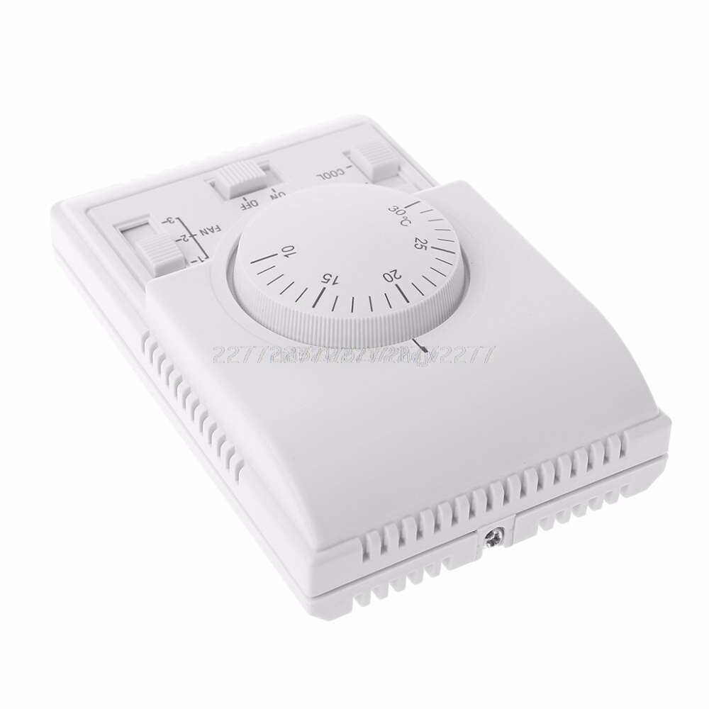 AC 220V Room Mechanical Thermostat Control Switch Air Conditioner Fan Coil Temperature Controller My02 19