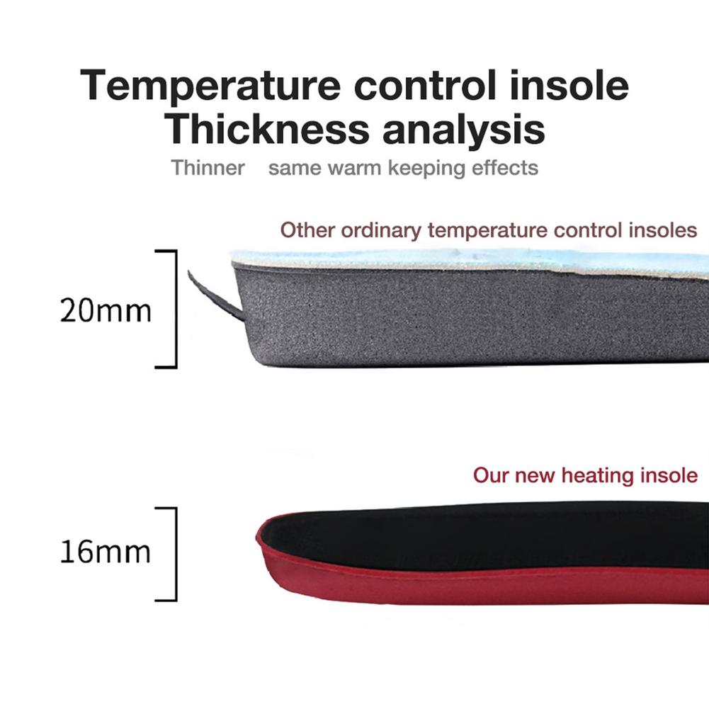 Clever Fernbedienung Heizung Einlegesohle in Winter USB Lithium-Batterie Ladung Elektrische Heizung Einlegesohle Cutable Fuß Wärmer LED-anzeige