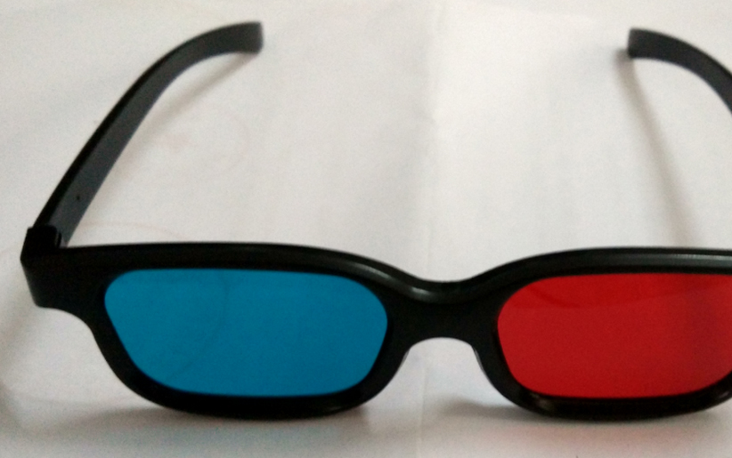 2 pçs/lote Varejo 3D Óculos de Plástico Azul Vermelho Plasma TV Movie Dimensional Anaglyph Framed 3D Visão Óculos para projetor levou