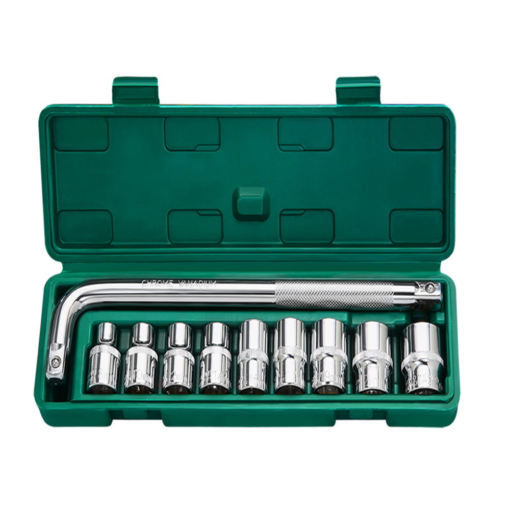 46 pièces ensemble d'outils de réparation de voiture 1/4 pouces jeu de douilles clé dynamométrique à cliquet Combo outils Kit outil de réparation automatique