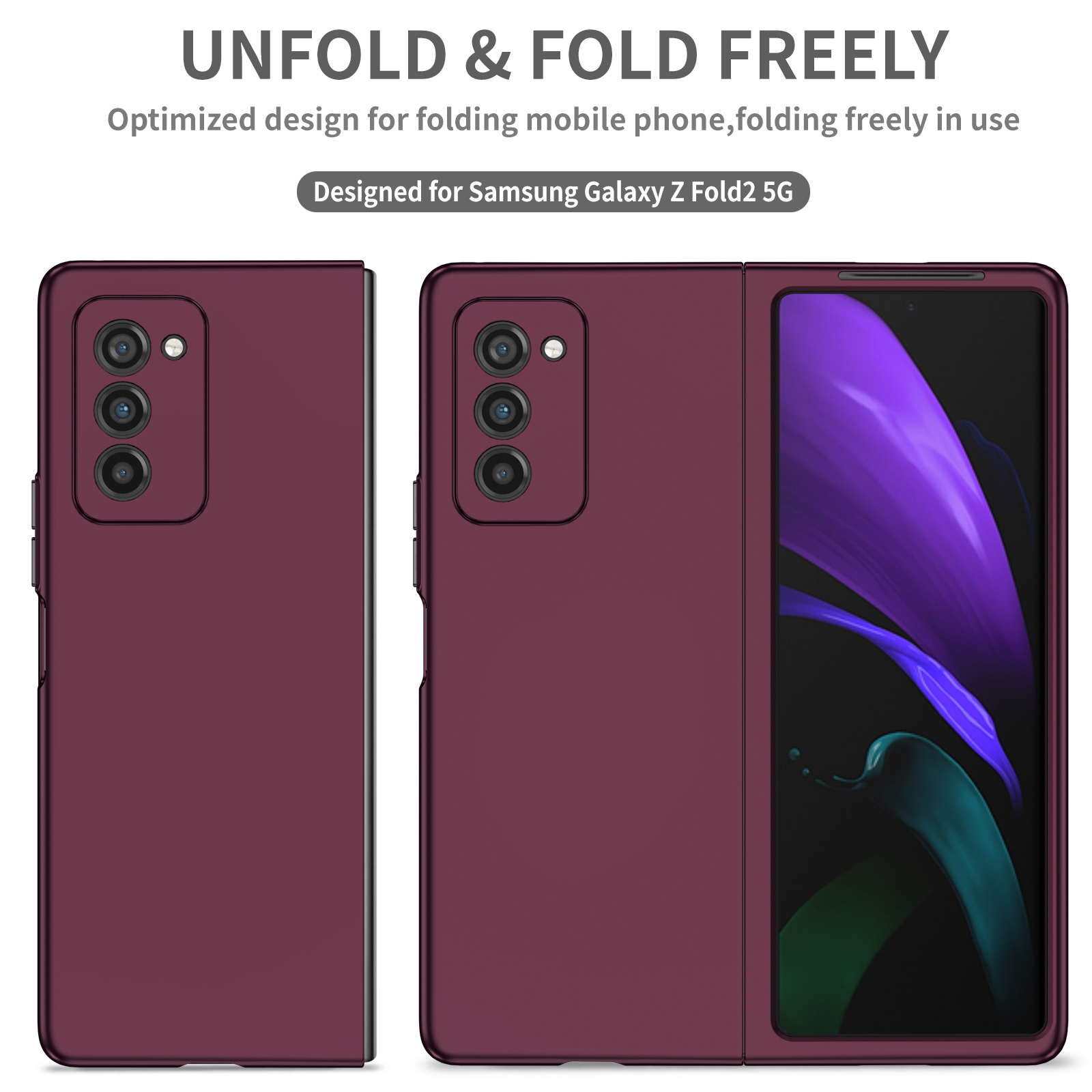 Custodia protettiva sottile sottile antigoccia per Samsung Galaxy Z Fold 2 3 Fold3 Fold2 5G telefono antiscivolo Coque Fundas