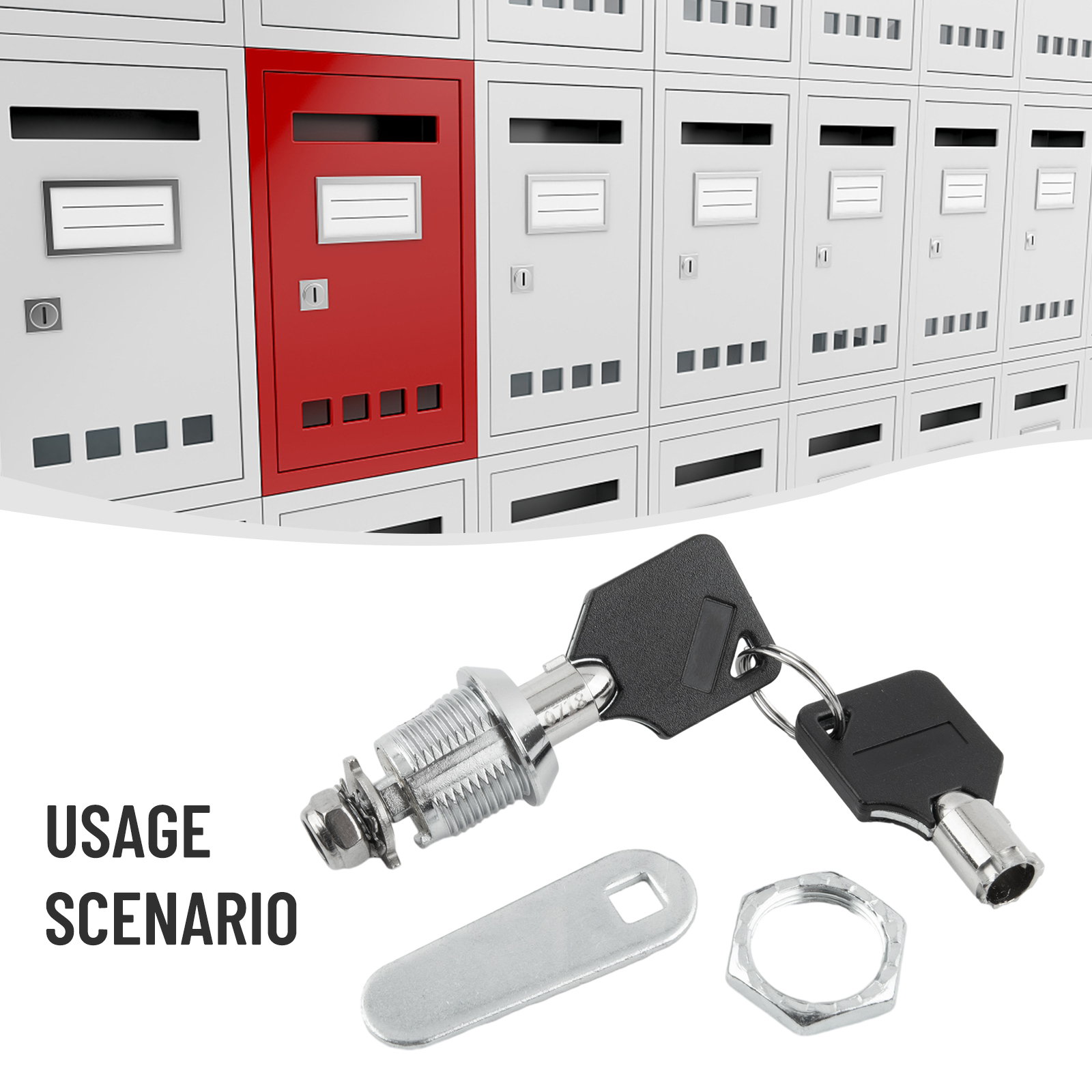 16/20/25/30mm Drawer Cabinet Locks + 2 Keys Lock Furniture Hardwares Door Cabinet Lock For Office Desk Letter Box Cam Lock Parts