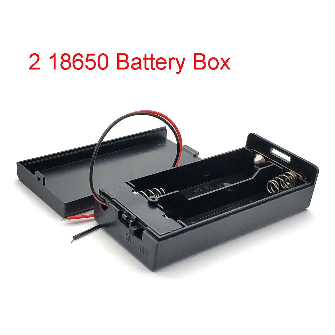 18650 batterijhouder 3,7 V 18650 batterijhouder 2x18650 batterijenhouder 2 slots container met AAN/UIT-schakelaar Uitgangsspanning 7,4 V