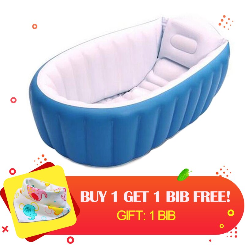 Bärbar uppblåsbar baby bad barn badkar förtjockning hopfällbar tvättbänk barn badkar baby pool