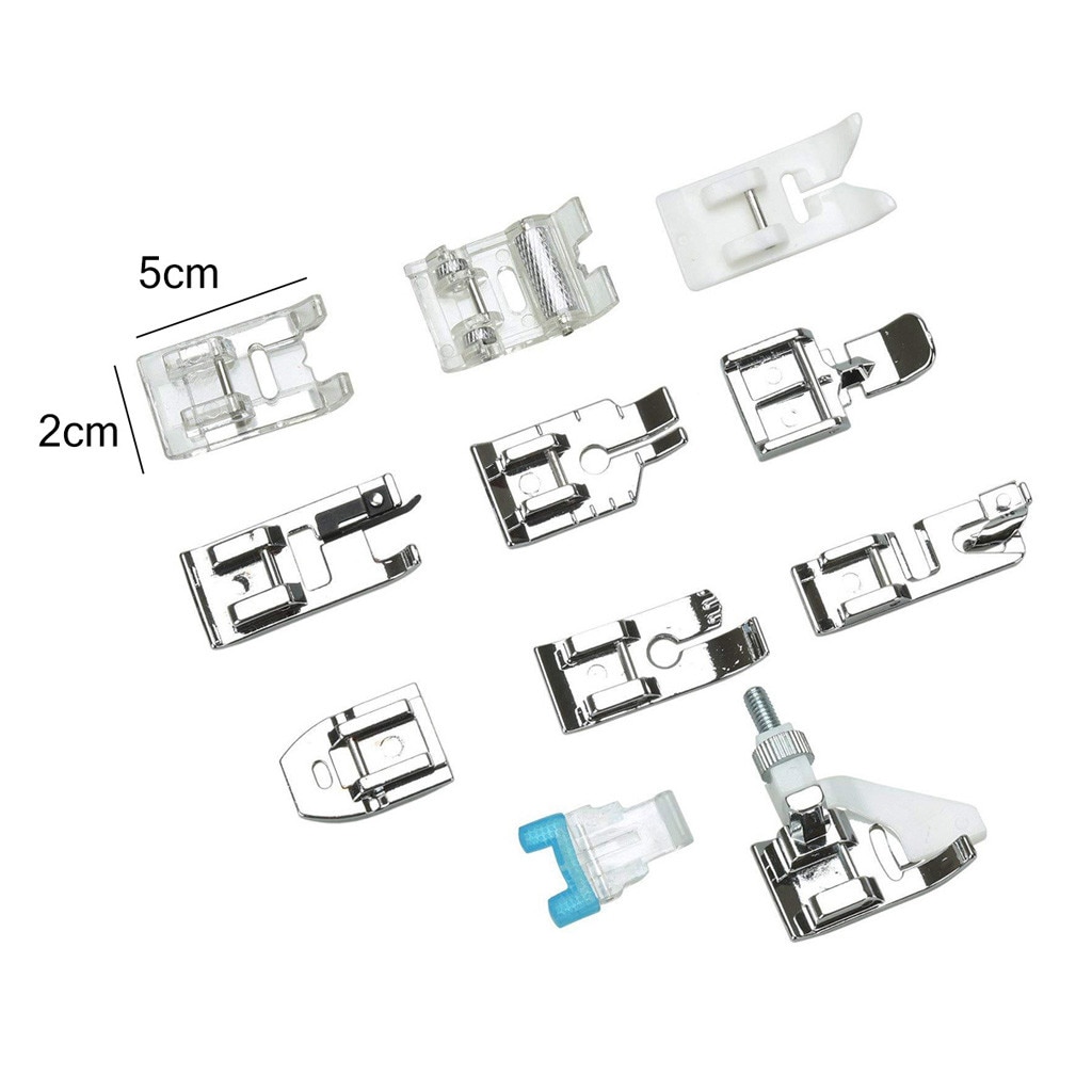 11pc/Set Sewing Machine Accessories Presser Foot Feet for DIY Sewing Machines Feet Kit For Leather Zipper Buttons Tools #25