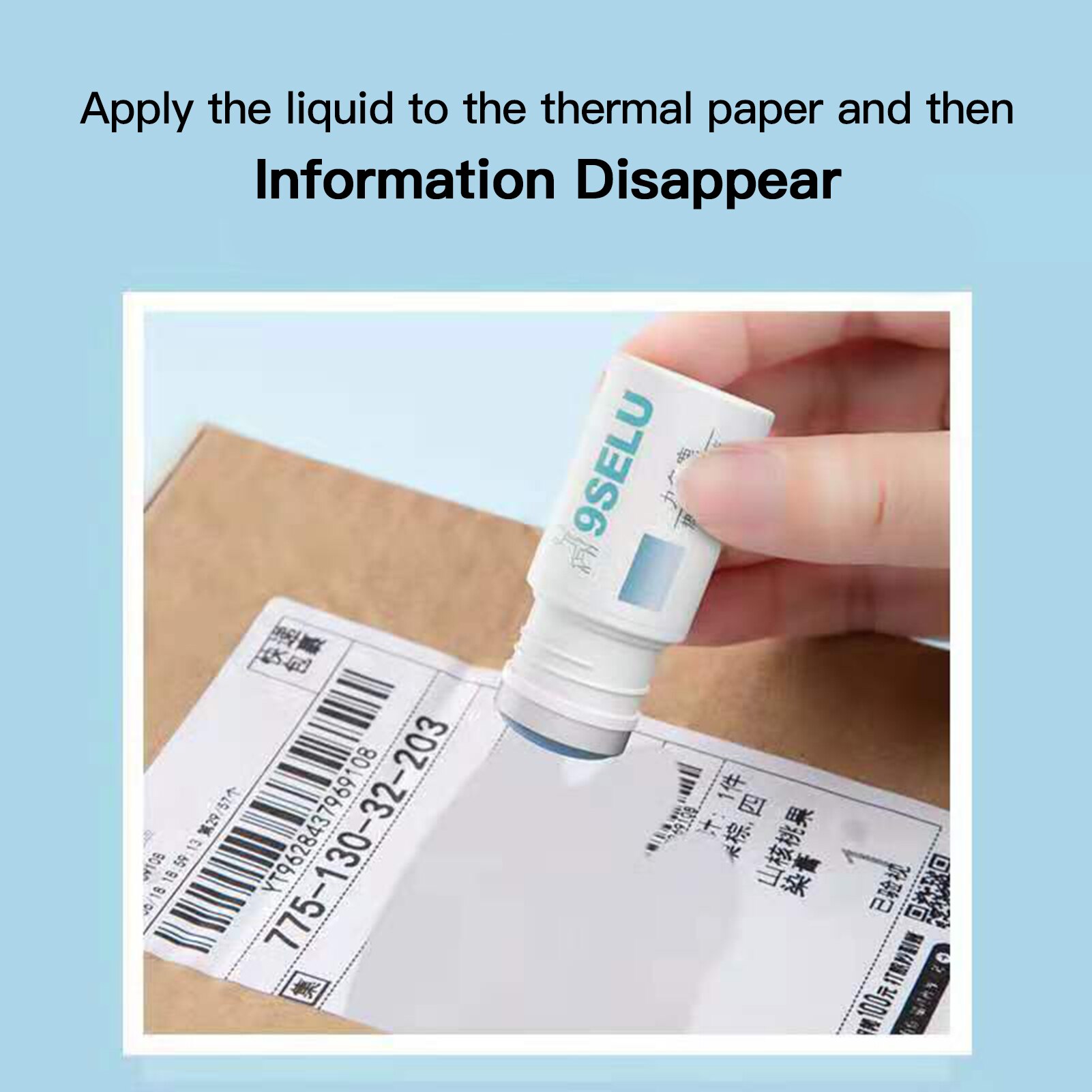 Thermal Paper Data Protection Fluid Identity Protection Information Prevention Parcel Privacy Protection for Personal Privacy