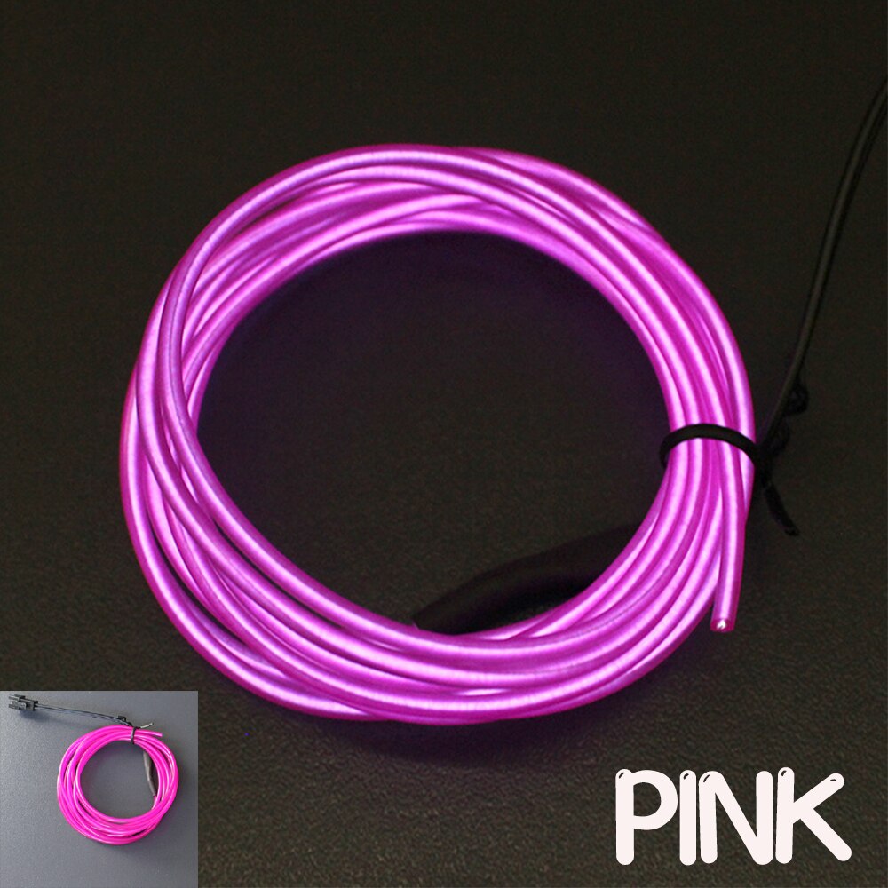 Brilho el fio cabo led neon festa de dança natal trajes diy roupa luminosa luz do carro decoração roupas bola rave 1m/3m/5m: 06