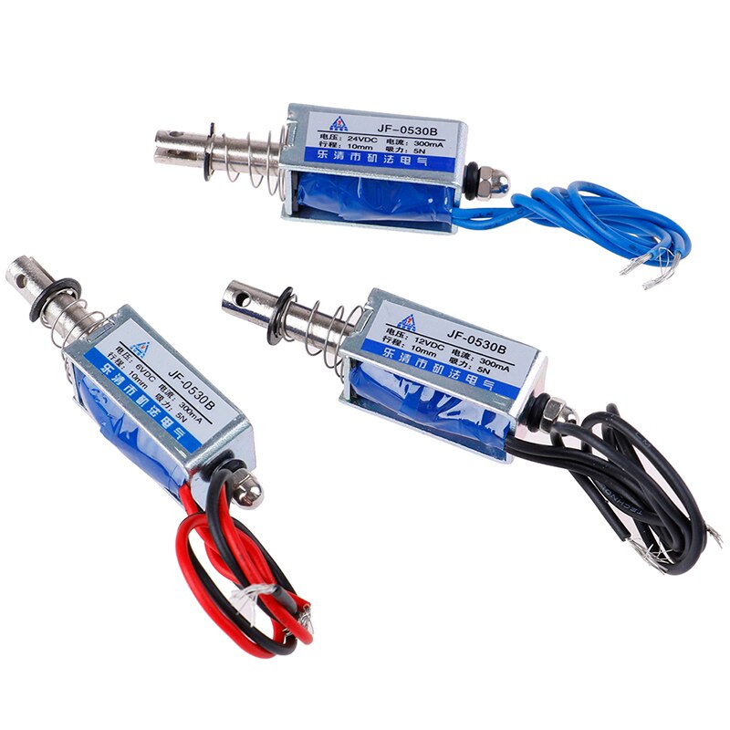Micro électrovanne à cadre ouvert, aimant de Type Push-Pull 6V 12V 24V cc pour vanne à Air électrique, vanne d'eau et de gaz