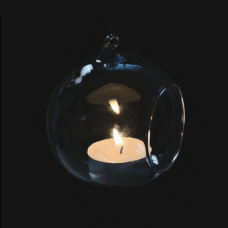 Hangende kaarsenhouder, geometrische theelichthouder, decoratie voor thuis, bruiloft, feest, diner, kerstversiering voor op de tafel.: 6cm