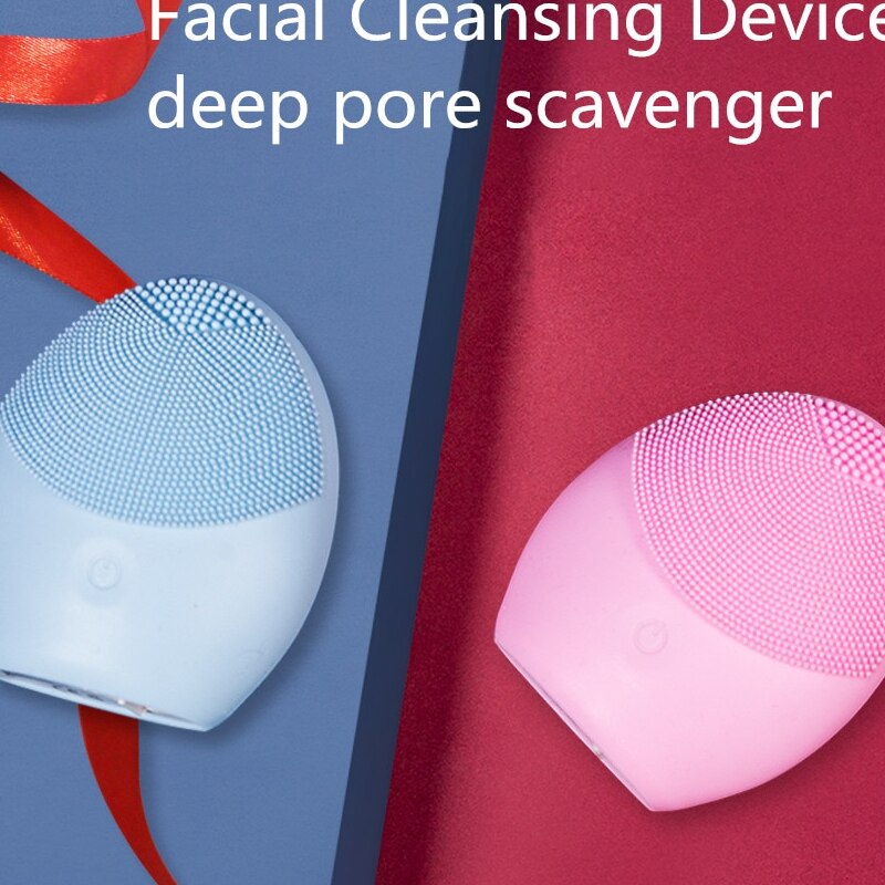 2020 nuova spazzola per la pulizia del viso in silicone mini massaggio elettrico strumento per la pulizia del viso impermeabile spazzola per la pulizia dei pori del viso profondo morbido