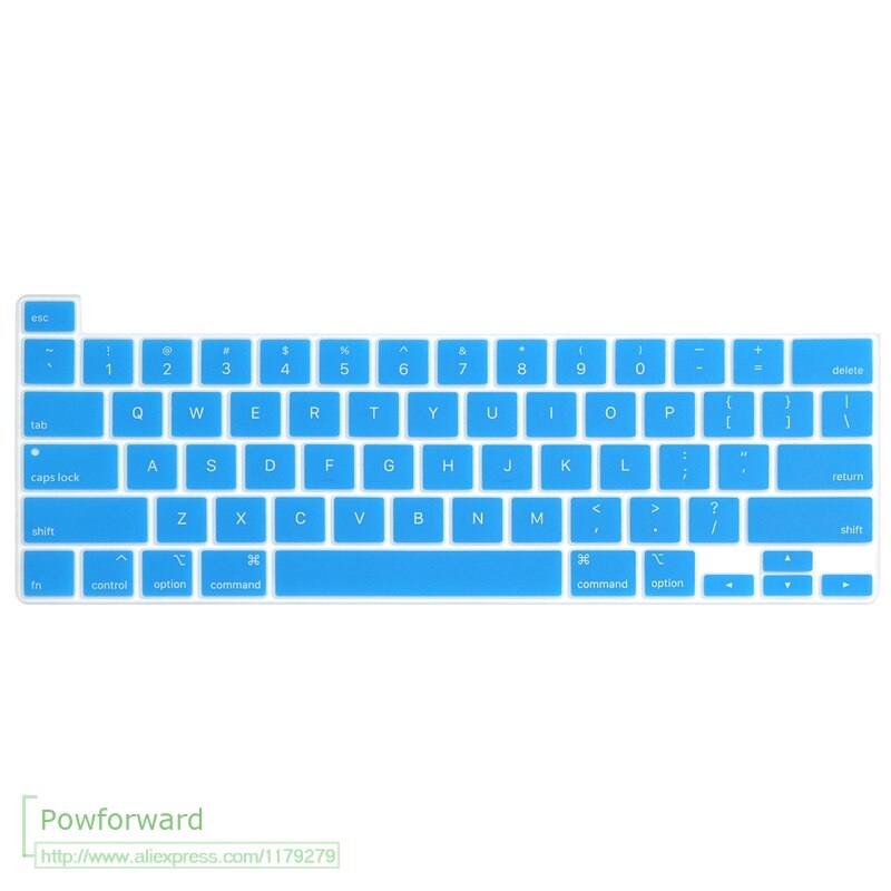 Silicone Keyboard Cover Protector Silicone Skin for MacBook Pro 16 inch Release with Touch Bar & Touch ID A2141: Lake Blue