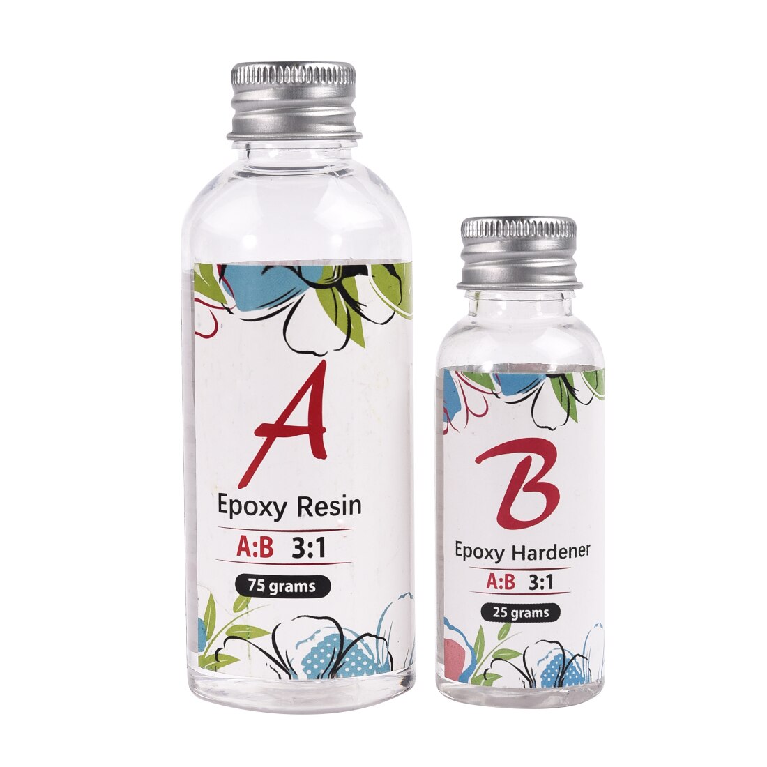 AB Epoxy Resin Kit Crystal Clear Hardener Kit Easy Mix DIY Supplies For DIY Art Casting Resin Jewelry Making Accessories: A75g-B25g