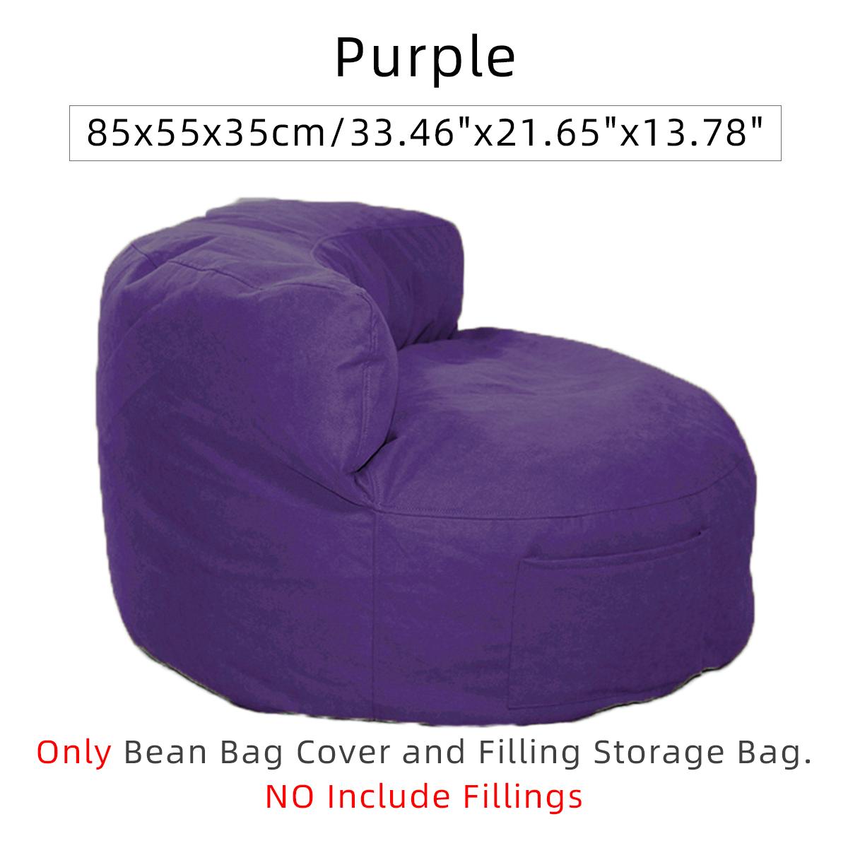 Comfortable Bean Bag Lazy Sofas Cover Chairs without Filler Linen Cloth Bean-Bag Lounger Seat Pouf Puff Couch Tatami Living Room: Purple