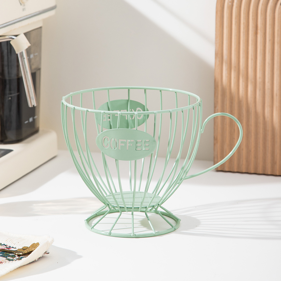 1pc stilvolle Wohnkultur Regal für Kaffee kapseln, Snacks und Süßigkeiten, perfekt für Coffeeshops, Bars, Küchen und Arbeits platten: Licht Grün