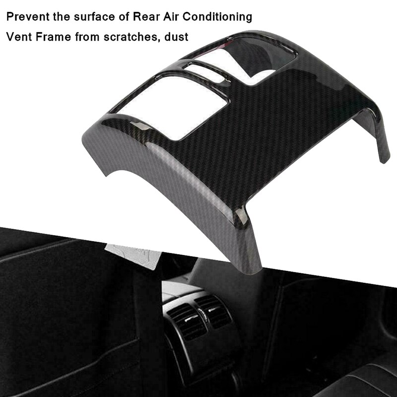 Kohlenstoff Fiber Hinten Klimaanlage entlüften Abdeckung trimmen für Mercedes-Benz C Klasse W204