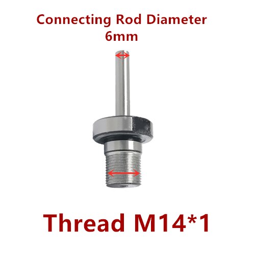 8mm 10mm 12mm 14mm 15mm 16mm 19mm adapter M14*1 Connecting rod Bushing For woodworking chuck Lathe Bench Mill DIY m14 adapter: 6mm straight
