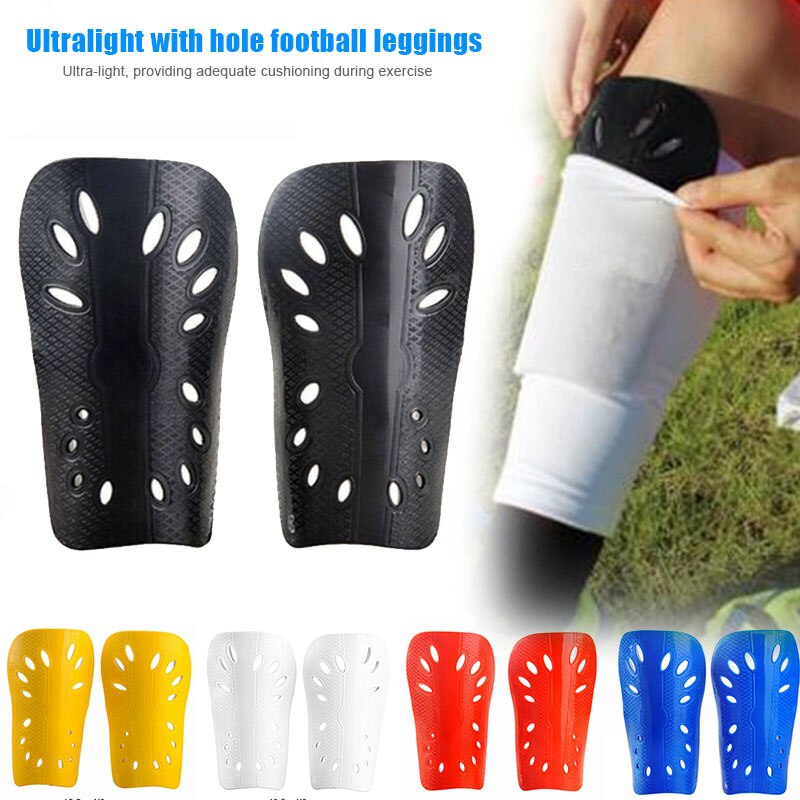 2pcs Men Lightweight with Hole Football Shield Basketball Shin Guards Protective Gear SER88
