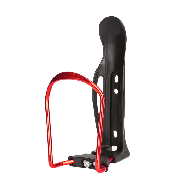 Adjustable Bicycle Bottle Holder Mount Aluminum Alloy Mtb Road Bike Bottle Cage Cycling Flask Water Cup Holder Bike Accessories: Red