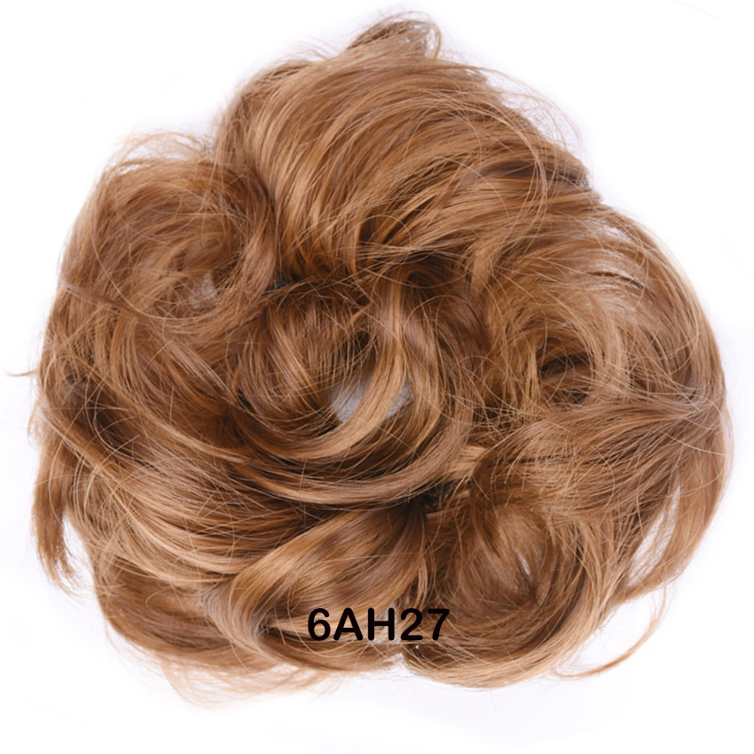 Jeedou Synthetic Messy Hair Bun Chignon Donut Pad Elastic Hair Rope Rubber Band Hairpiece