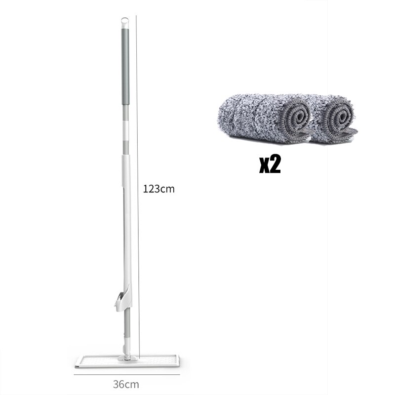 Automatic Spin Spray Mop For Home And Kitchen Rotatable Hand Free Wring Mop Household Cleaning Products For Clean Floors: Ordinary-2Pcs