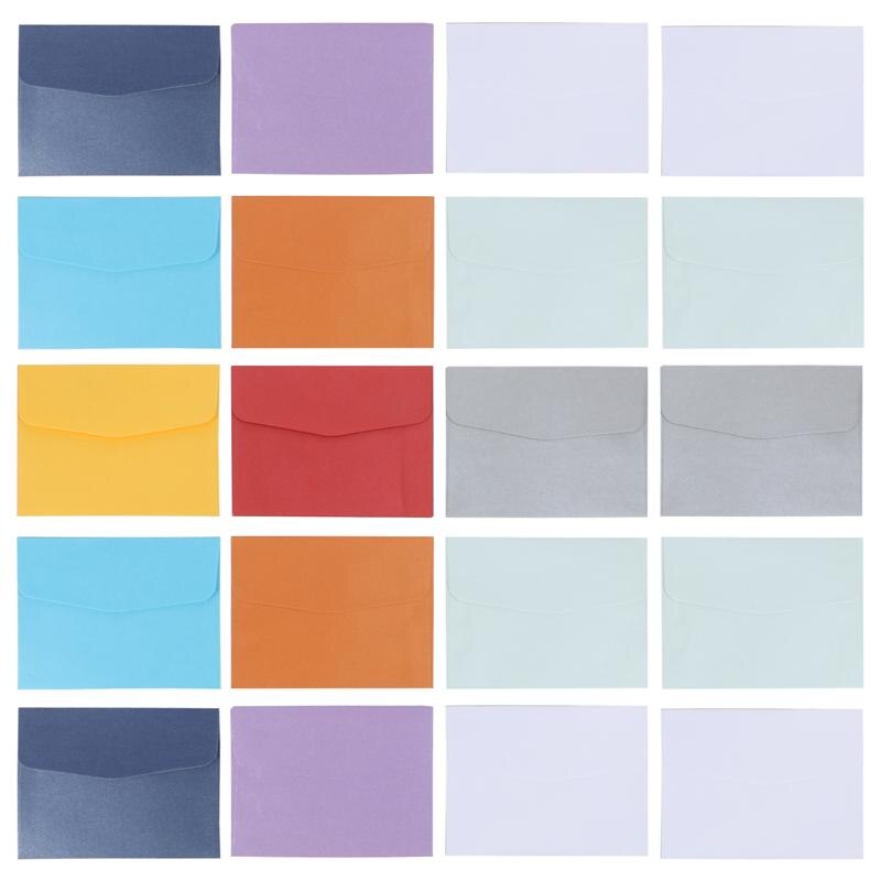 100pcs Color Mini Envelopes Party Banquet Classic Simple Chic Cards Envelopes Paper Envelopes