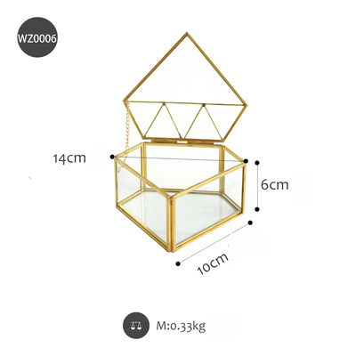 SWEETGO Polygon glas Kasten für kuchen tisch lagerung inhaber Nachtisch Gestelle Durcheinander Rand fällen schmuck Anzeige Tabletts: Herz Form Fall