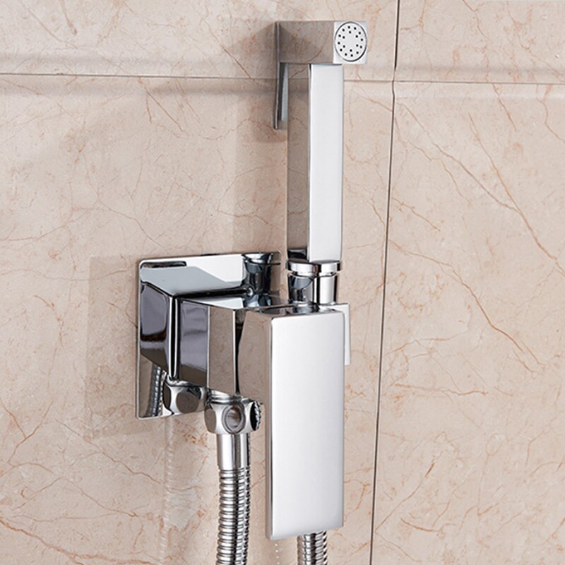 Platz Schlecht Spritzgerät Durcheinander Warmen und Kalten Wasser Wasserhahn Kran spülen Wc klopfen Auslauf spülen Boden Spritzgerät Schlecht Wasserhahn: Chrom