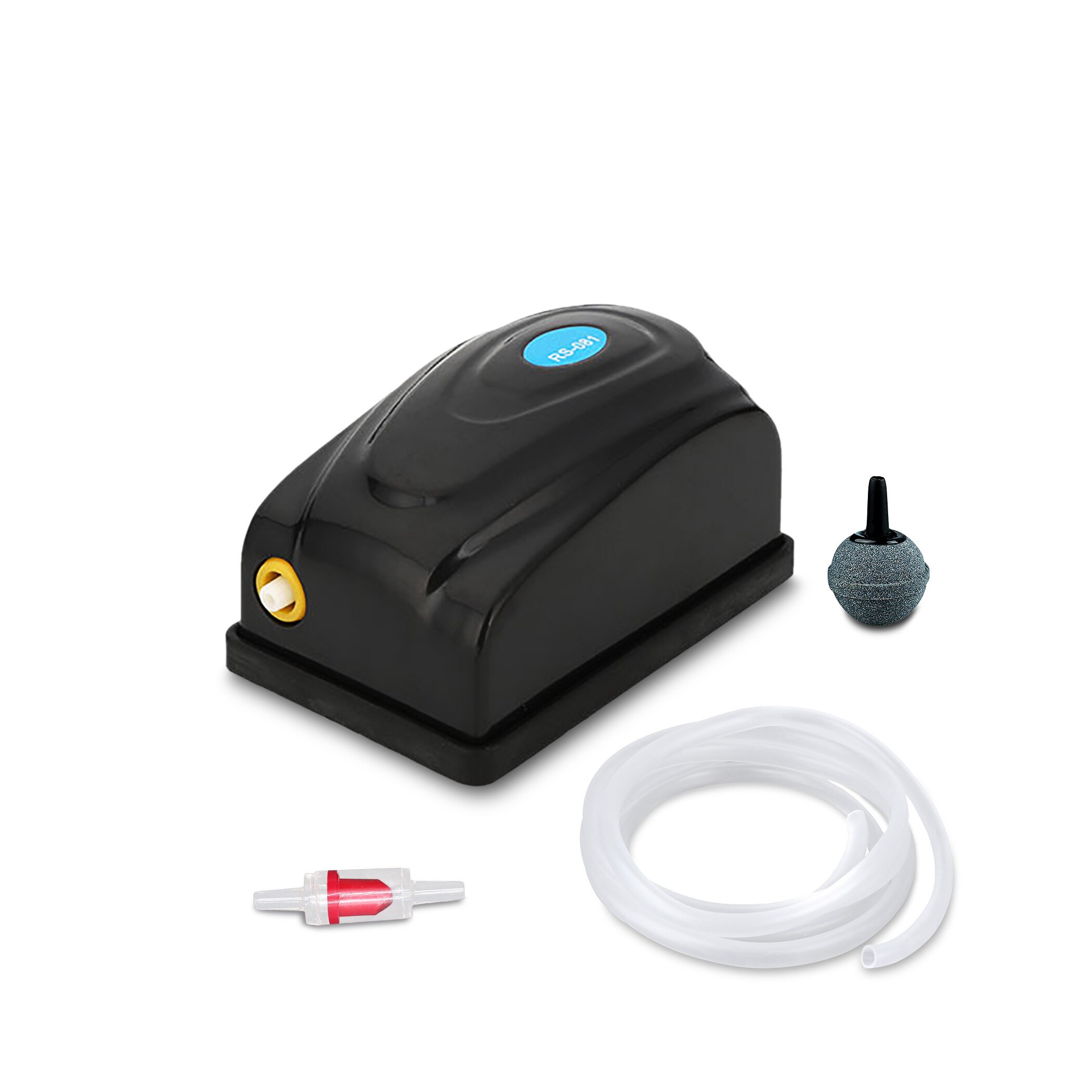 220V Small Quiet Aquarium Air Pumps Kit Fish Tank Oxygen Bubbler with Air Stones Tube Check Valves Airflow - RS1