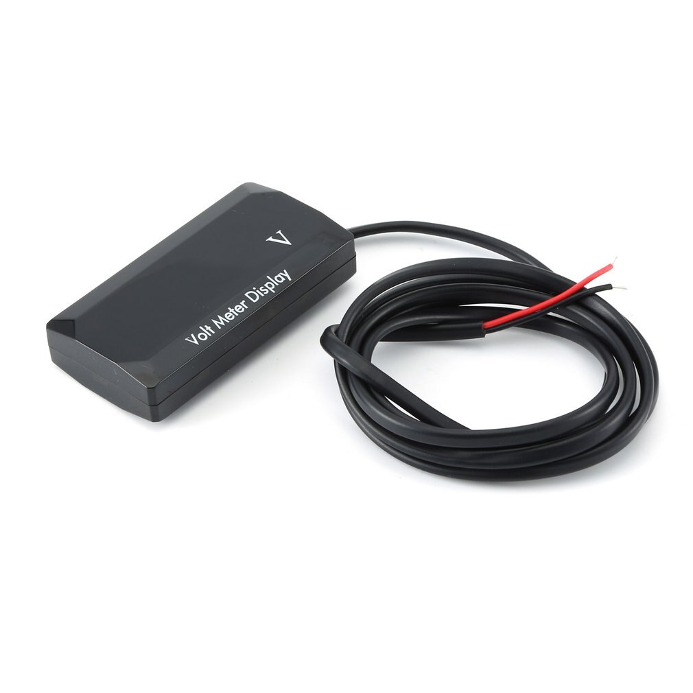Mini Led Display Digitale Voltmeter Panel Volt Voltage Meter Tester Omgekeerde Verbinding Bescherming 12V Voor Auto Motorfiets: Red