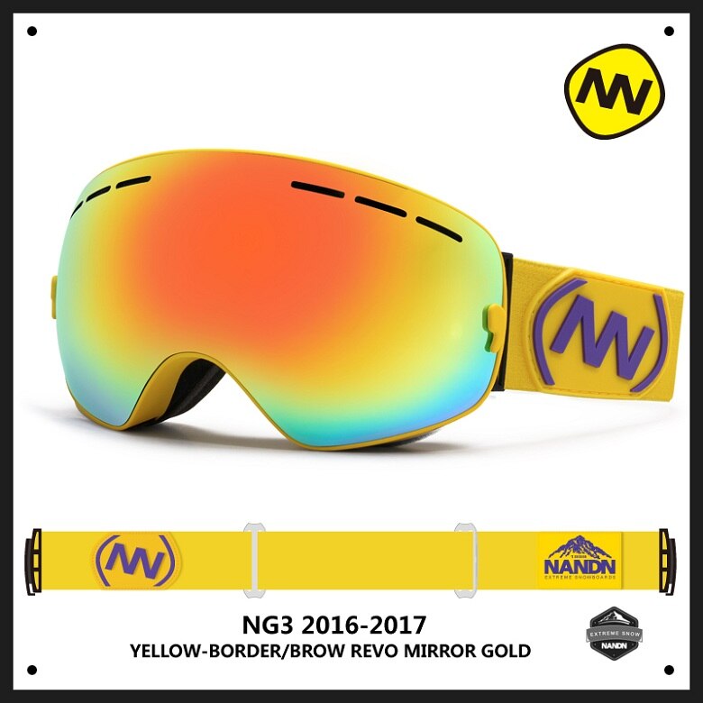 Nandn Sport Professionelle Skibrille Brillen Anti-Nebel UV400 Ski Brille Punkte Maske Skifahren Snowboard Männer Frauen Schnee Goggle: 10