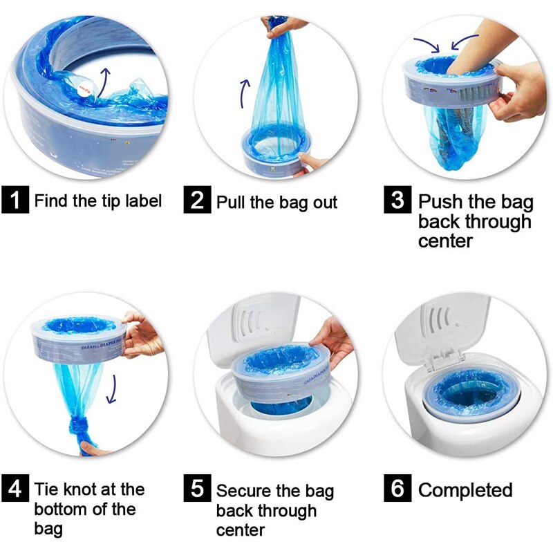 Bolsa de basura de repuesto para pañales infantiles, cubo de basura Compatible con Angelcare
