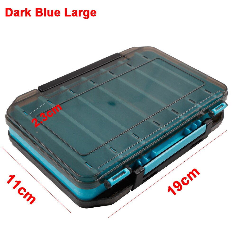 Aquarium Outdoor Large-capacity Fishing Tackle Box Double-decker Sub-bait Box Portable Bait Fishing Gear Storage Box Fish Tank: Dark Large Large