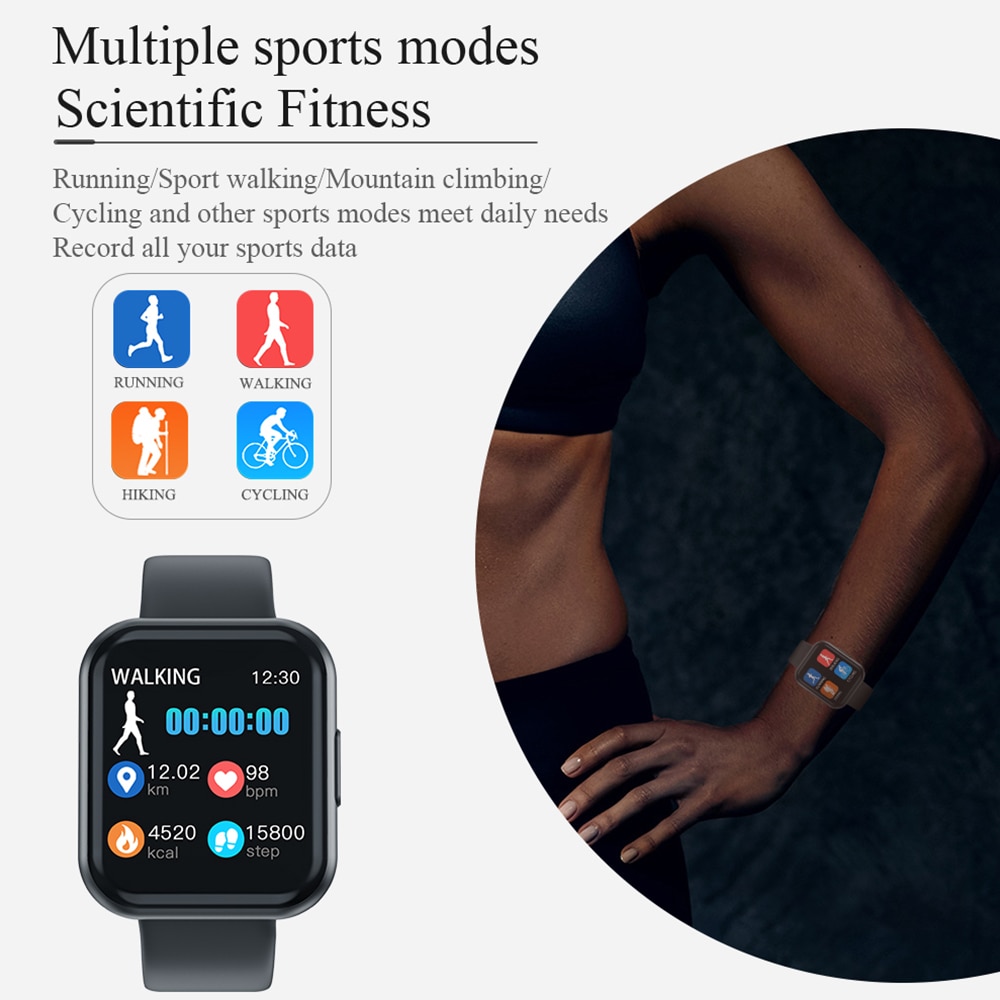 Montre intelligente Android montres pour femmes Bracelet de Fitness hommes SmartWatch moniteur de fréquence cardiaque Sport Bracelet pour iphone Pk P80 P70